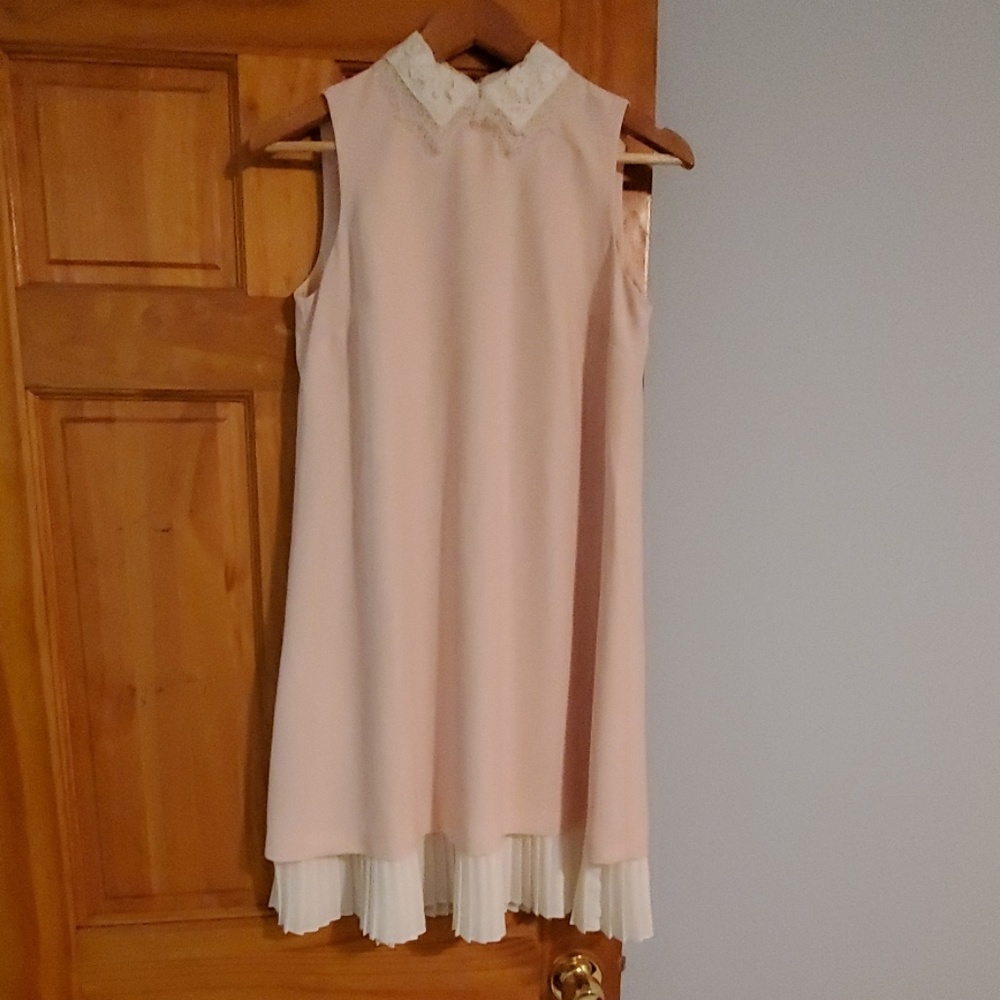 Blush Pink and Cream Lace swing dress